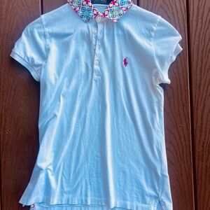 Polo Golf Ralph Lauren | Women’s White Polo | Printed Collar | Small